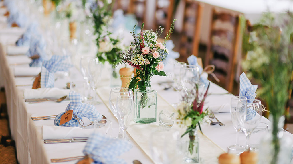 Wedding and event setting in the gardens of Physis Villas
