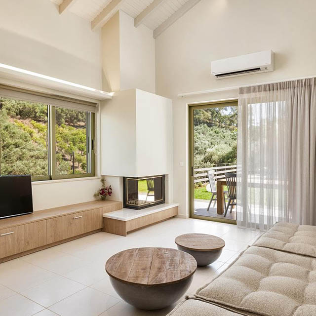 Villa Thalia living room, Physis Villas Chania